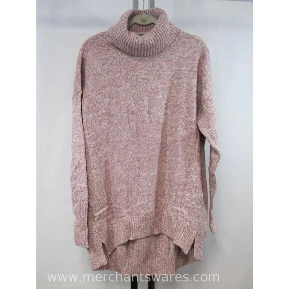 SALE! NWT-H By Halston French Pink/White Wool & Cotton Blend Cozy Turtleneck XL - Picture 6 of 10